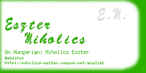 eszter miholics business card